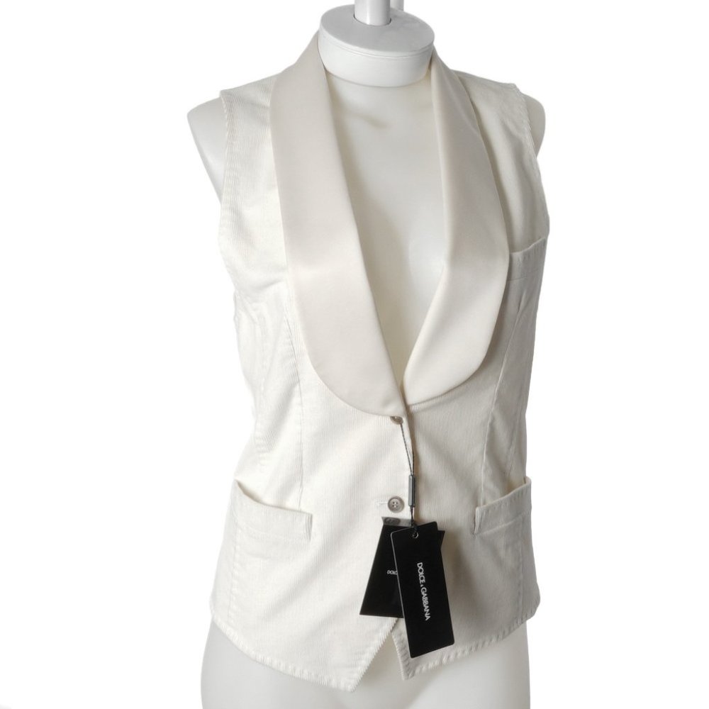 NWT DOLCE & GABBANA  corduroy vest sz 38